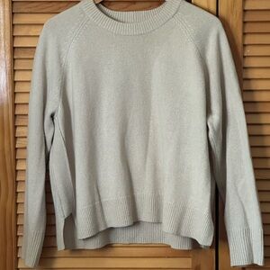 Madewell Cashmere Cream Crew Neck Sweater